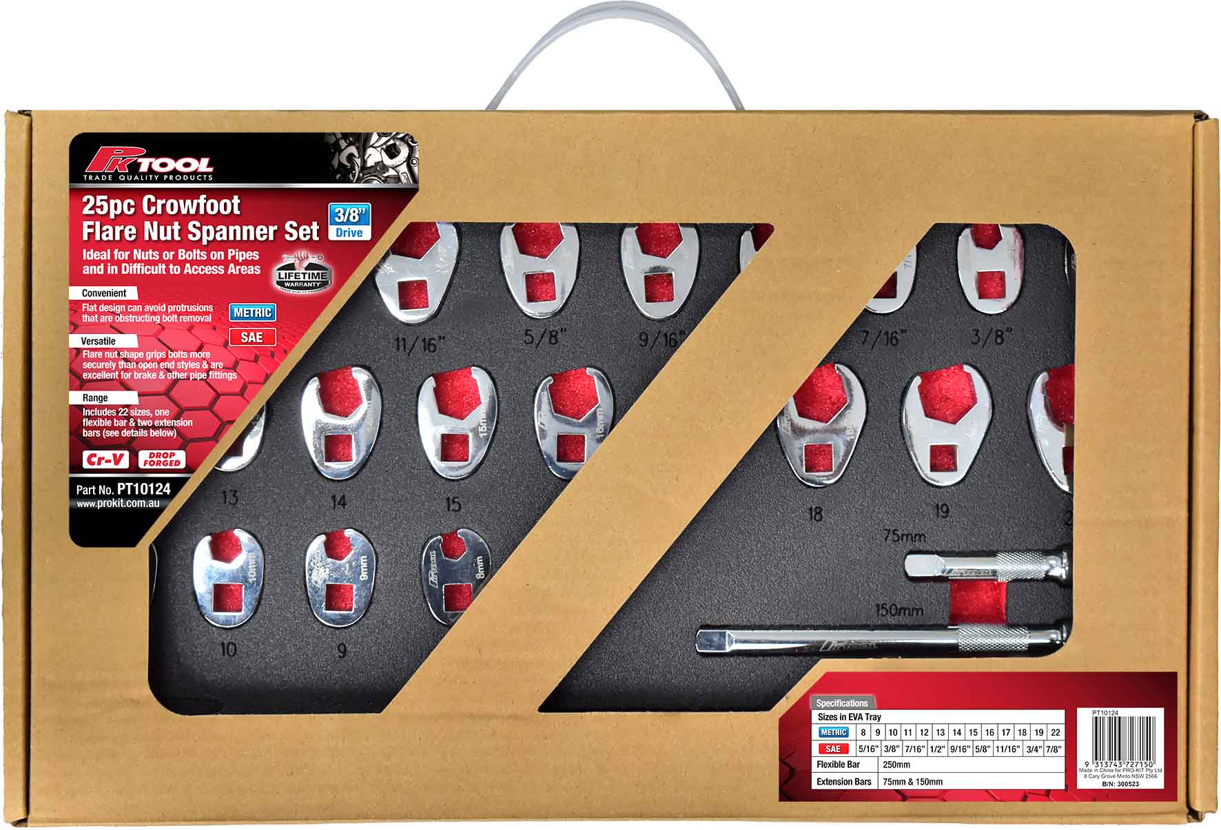 25pc Crowfoot Flare Nut Spanner Set