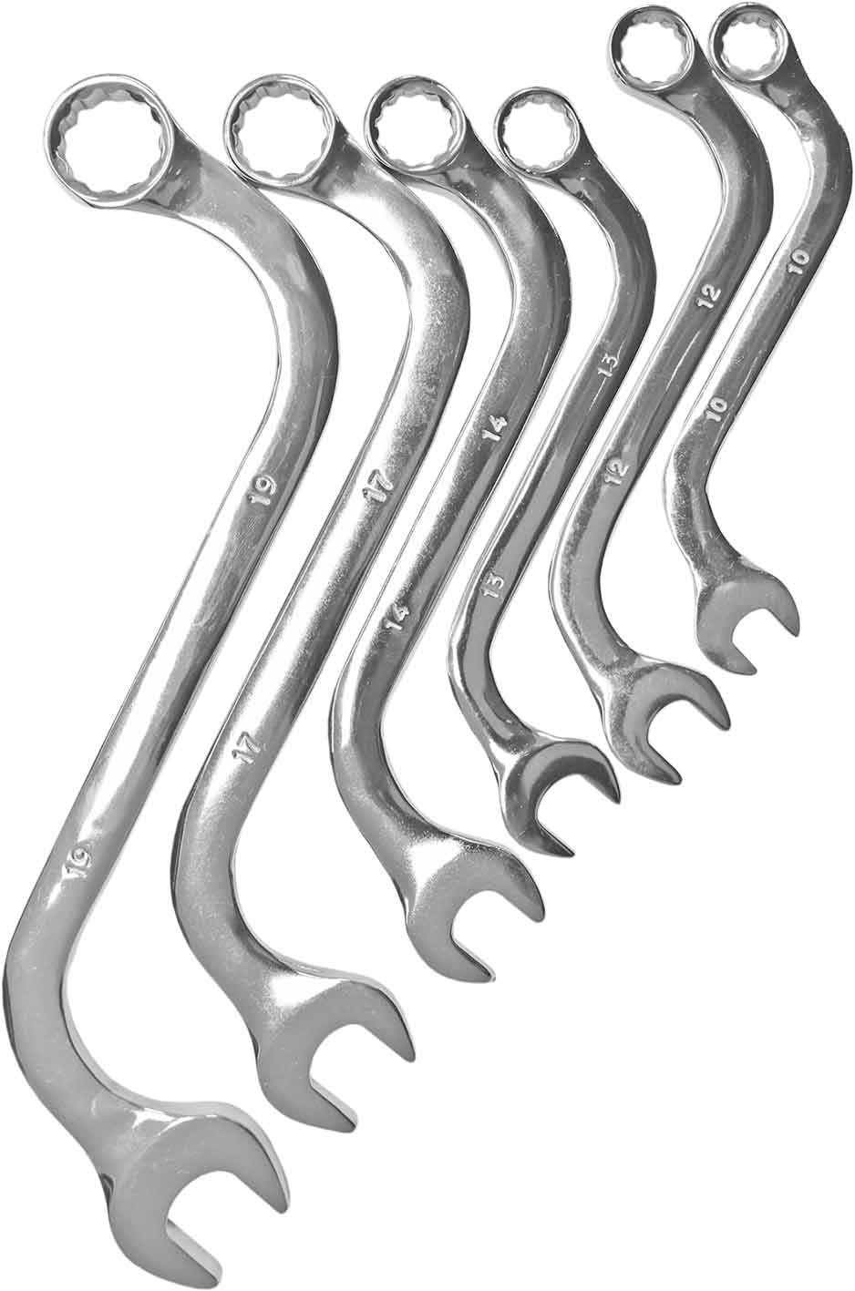 6pc METRIC Cr-V S-TYPE COMBINATION SPANNER SET