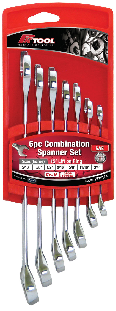 7pc SAE  Cr-V COMBINATION SPANNER SET