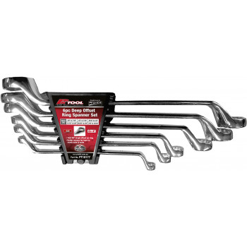 6pc Deep Offset SAE Ring Spanner Set