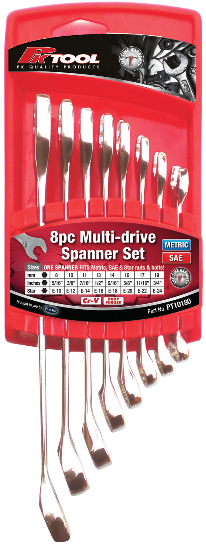 8pc MULTI-DRIVE SPANNER SET