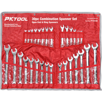 30pc Metric & SAE Combination Spanner Set