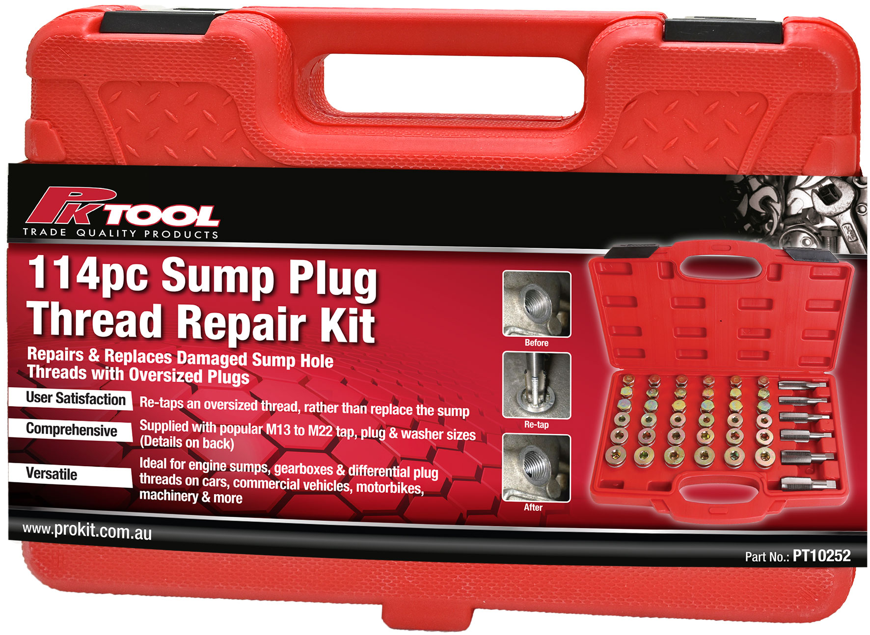 114pc Sump Plug Thread Repair Master Kit