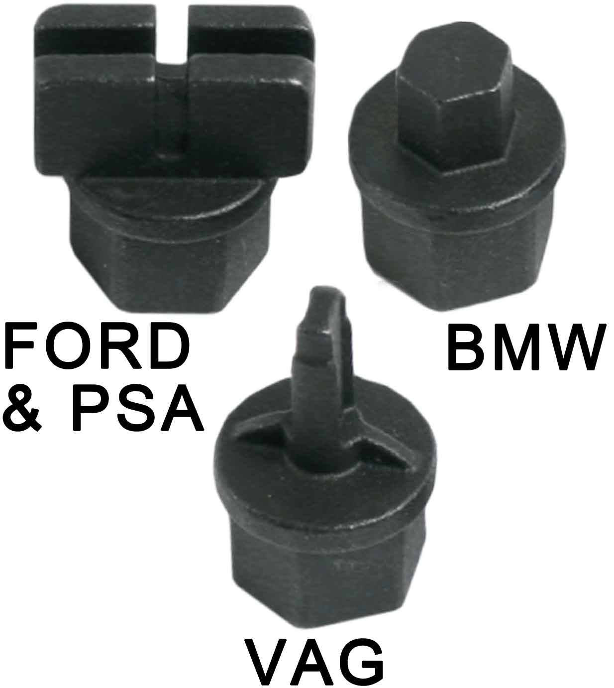 4pc PLASTIC OIL PAN DRAIN PLUG TOOL SET