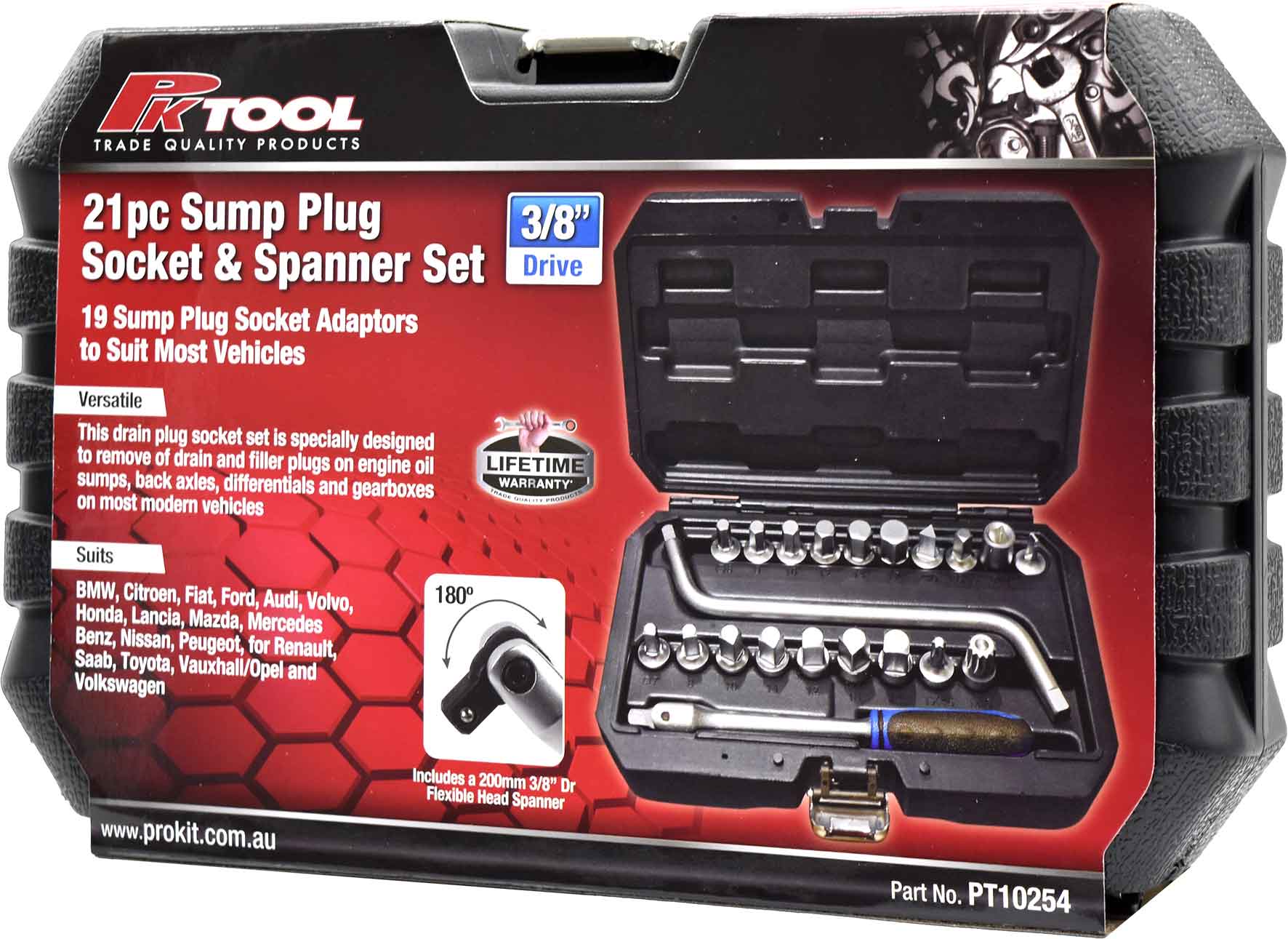 21pc Sump Plug Socket & Spanner Set