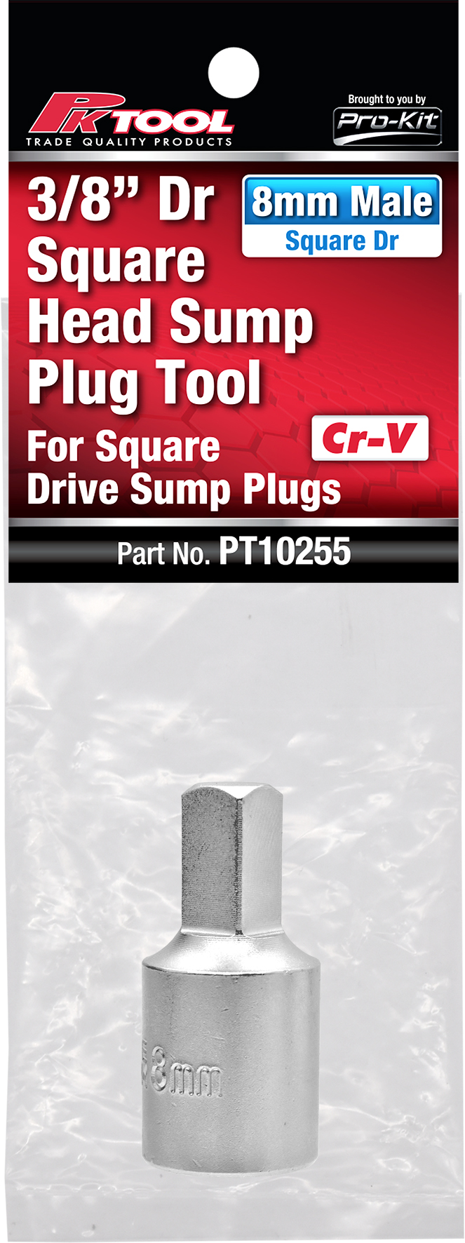 3/8” Dr Square Head  Sump Plug Tool