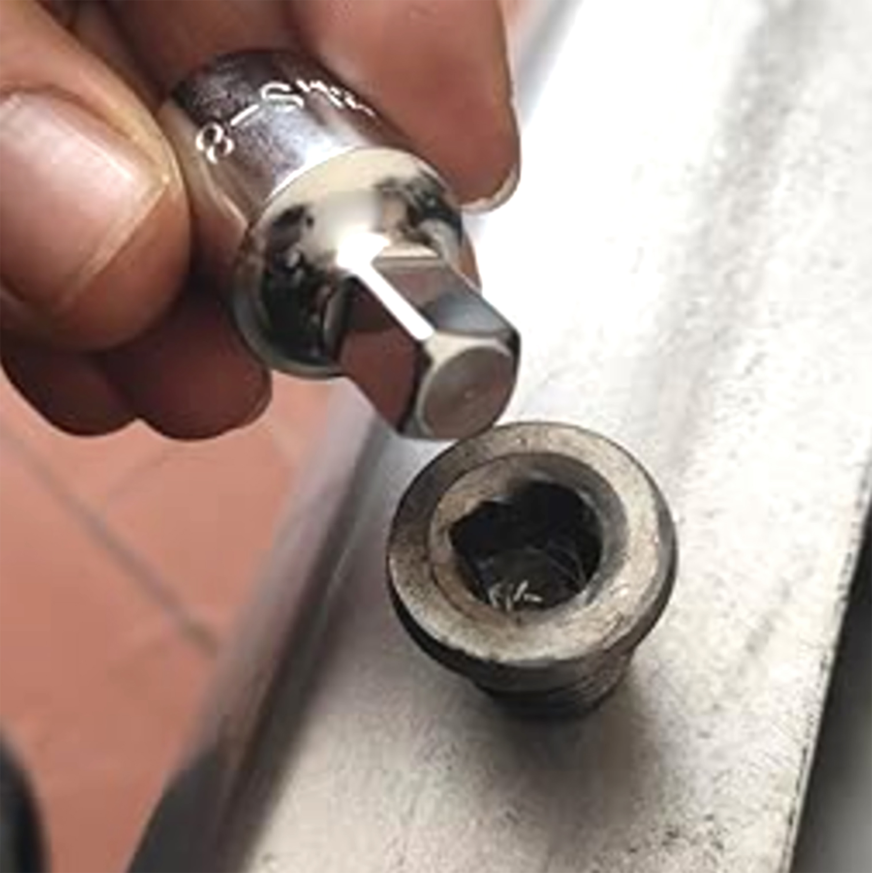 3/8” Dr Square Head  Sump Plug Tool