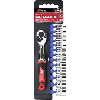 13pc 150mm 1/4” Dr Hetok Socket & Ratchet Set