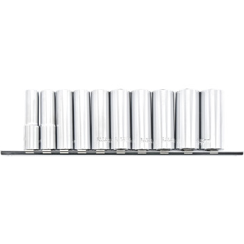 10pc 3/8” Dr Metric Deep Socket Set 6pt