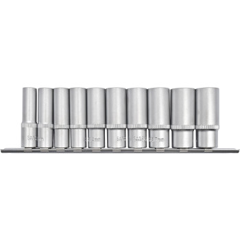 10pc 3/8” Dr Metric Hetok Deep Socket Set