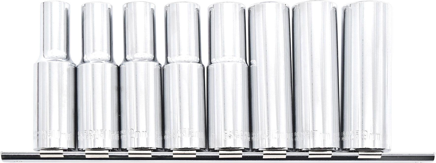 8pc 1/2” Dr Metric Deep Socket Set 6pt
