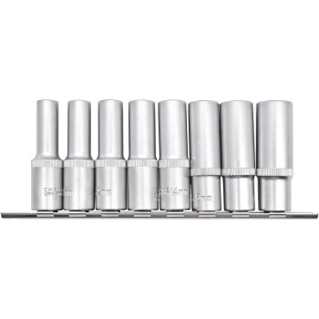 8pc 1/2” Dr Metric Hetok Socket Set