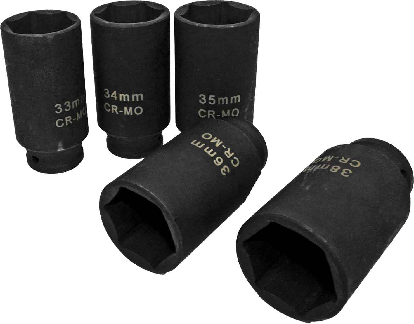 8pc 90mm 1/2” Dr Spindle Axle Nut Deep Impact Socket Set 6pt