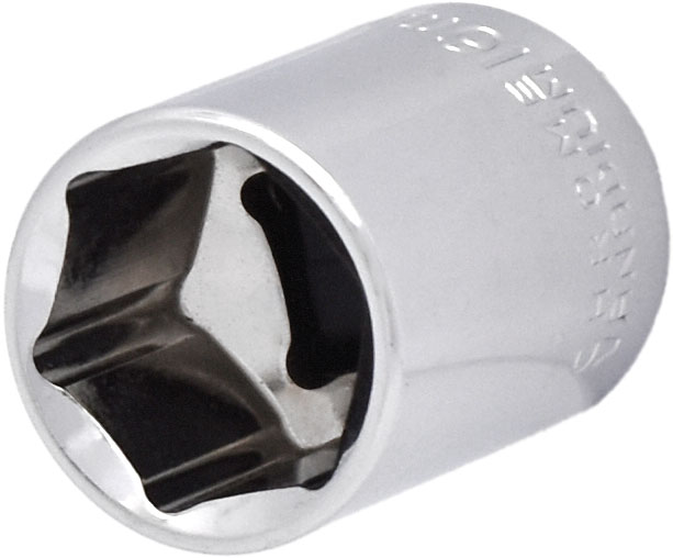 16mm 6PT 3/8” Dr Metric Regular Cr-V Socket