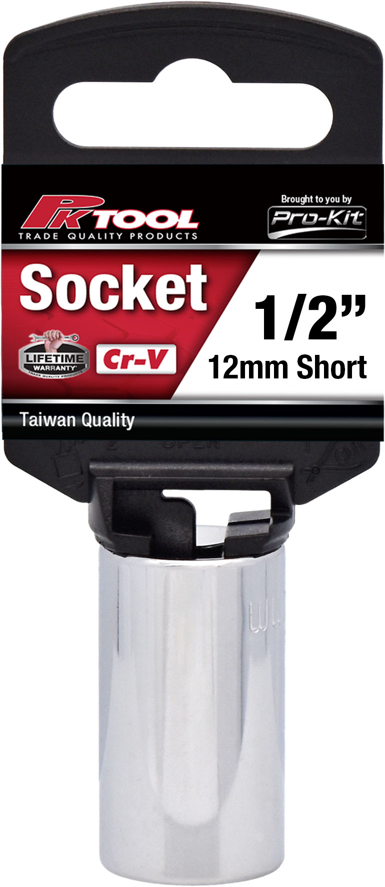 12mm 6PT 1/2” Dr Metric Regular Cr-V Socket