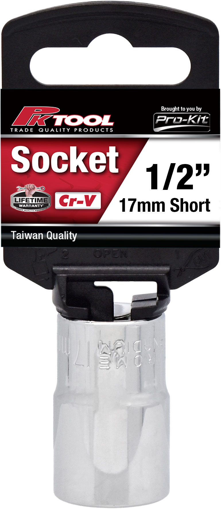17mm 6PT 1/2” Dr Metric Regular Cr-V Socket