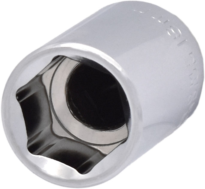 18mm 6PT 1/2” Dr Metric Regular Cr-V Socket