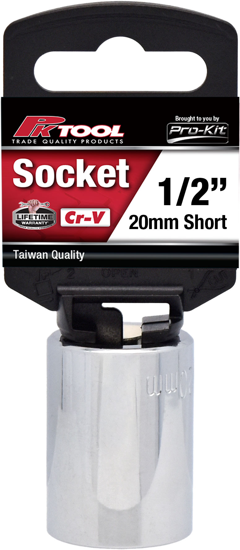 20mm 6PT 1/2” Dr Metric Regular Cr-V Socket