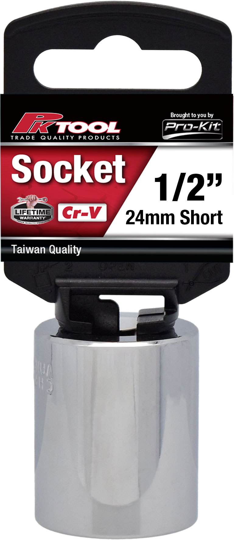 24mm 6PT 1/2” Dr Metric Regular Cr-V Socket