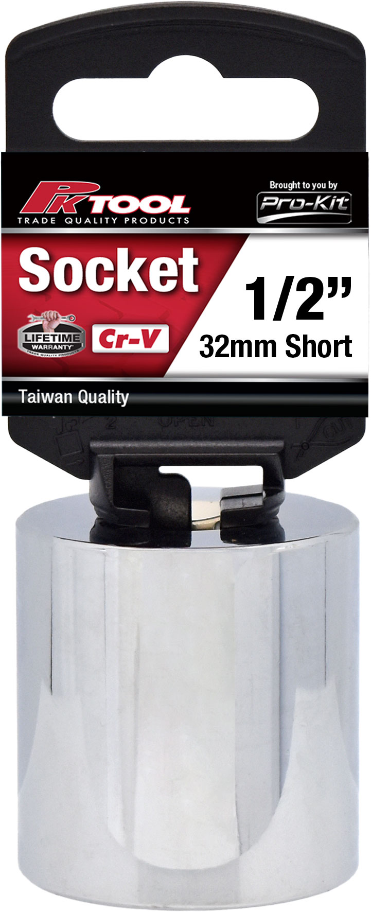 32mm 6PT 1/2” Dr Metric Regular Cr-V Socket