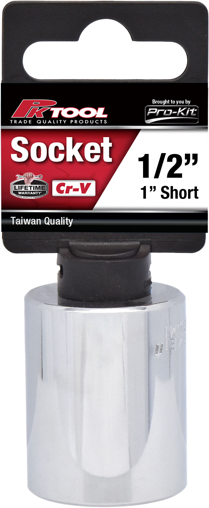1” 6PT 1/2” DRIVE SAE Cr-V REGULAR SOCKET
