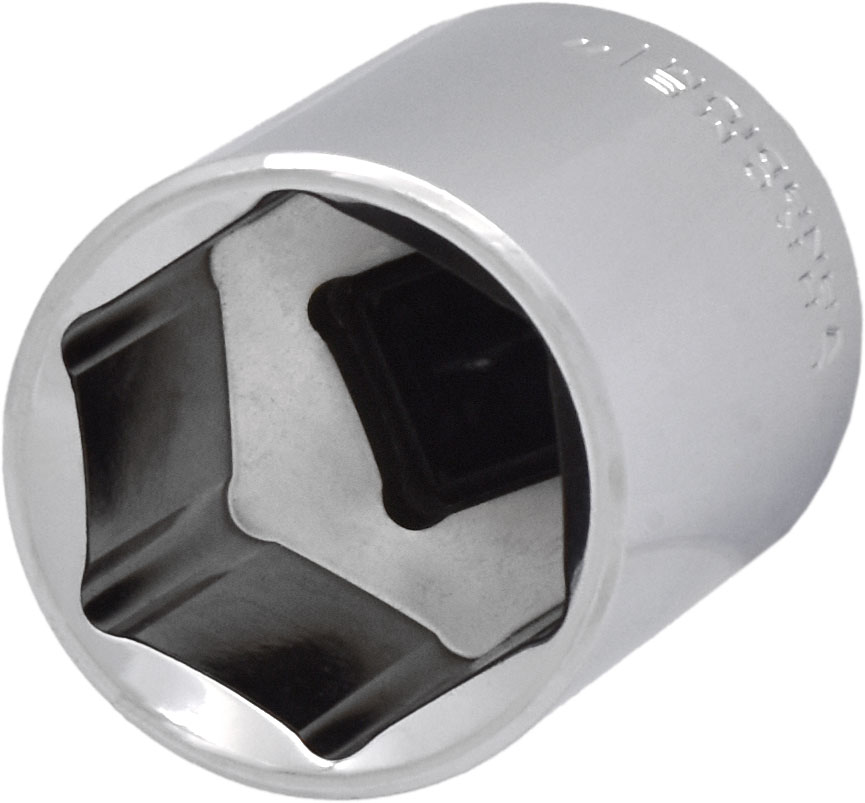 1” 6PT 1/2” DRIVE SAE Cr-V REGULAR SOCKET