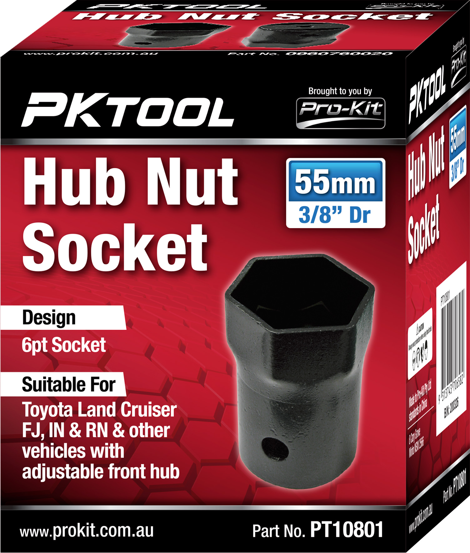 55mm 1/2” Dr Hub Nut Socket 6pt
