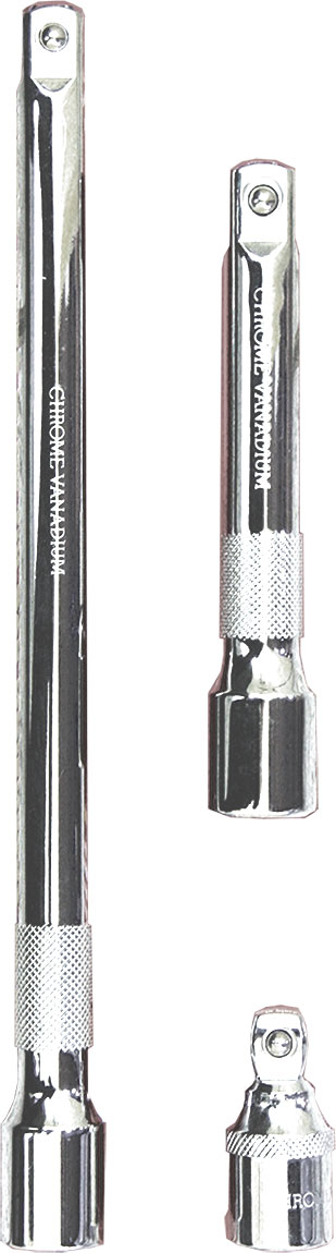 3pc 1/2” DR CR-V WOBBLE SOCKET EXTENSION BAR SET