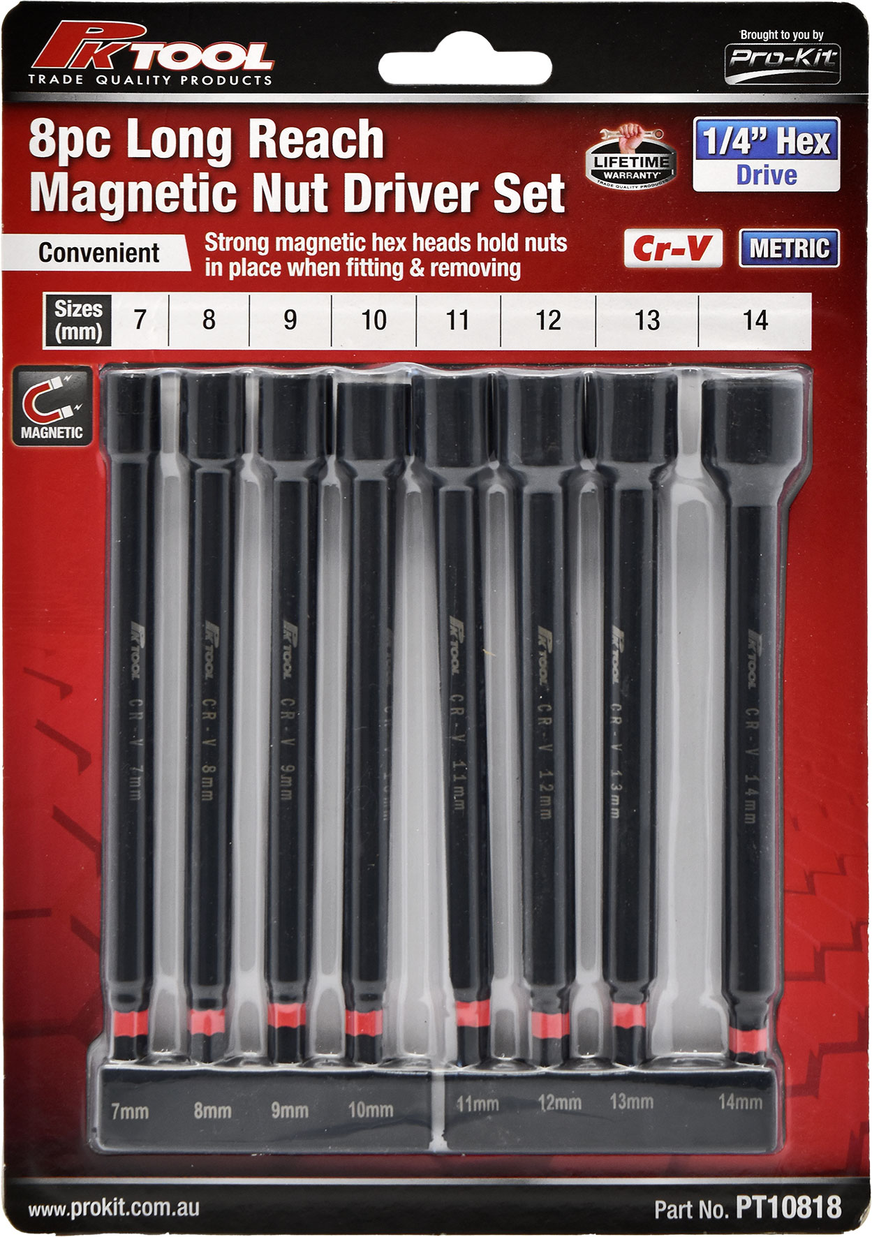 8pc Long Reach Magnetic Nut Driver Set