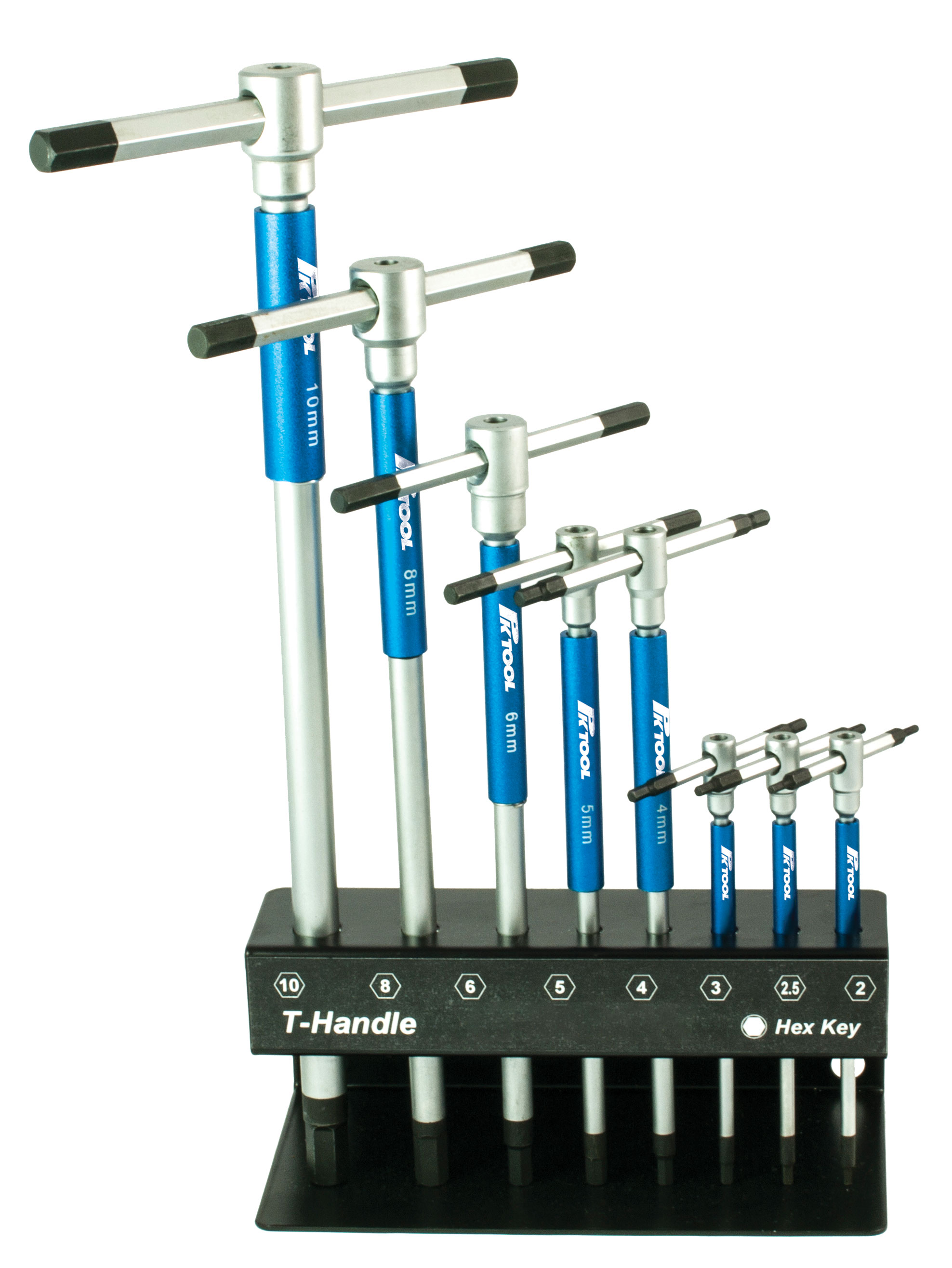 8pc Metric 3-Way T-Handle Spinner Hex Key Set