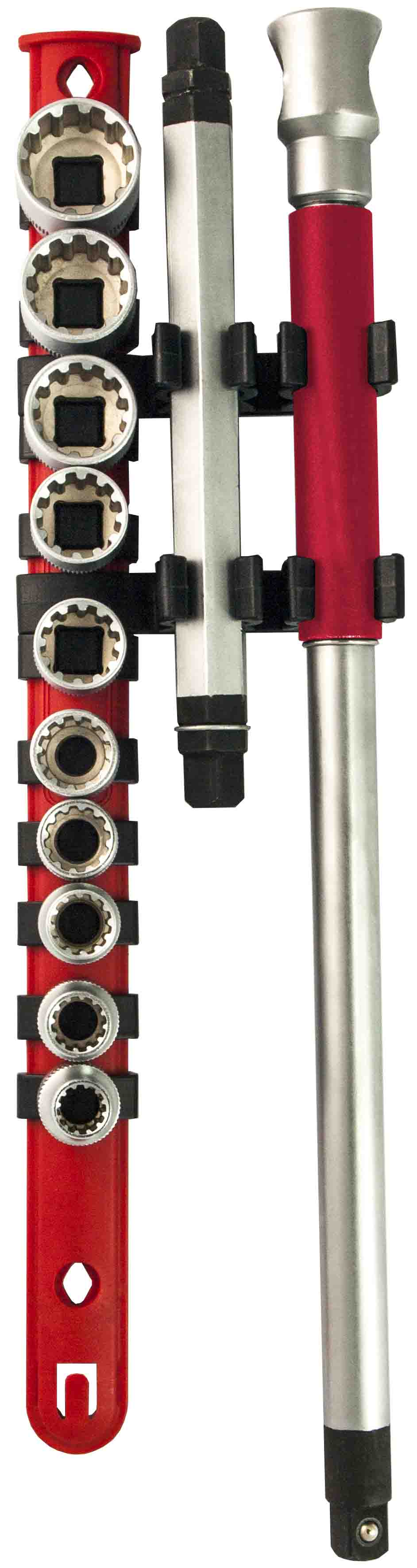 11pc 3/8” Dr 3 Way T-Handle & Multi-Drive Sockets