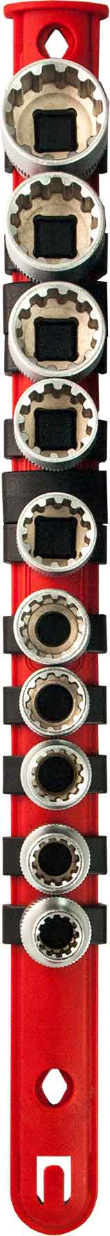 11pc 3/8” Dr 3 Way T-Handle & Multi-Drive Sockets