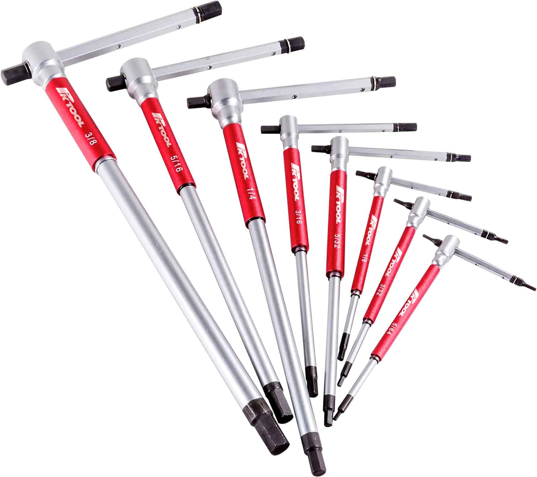 8pc 3-Way T-handle Hex Head Spinner Wrench Set