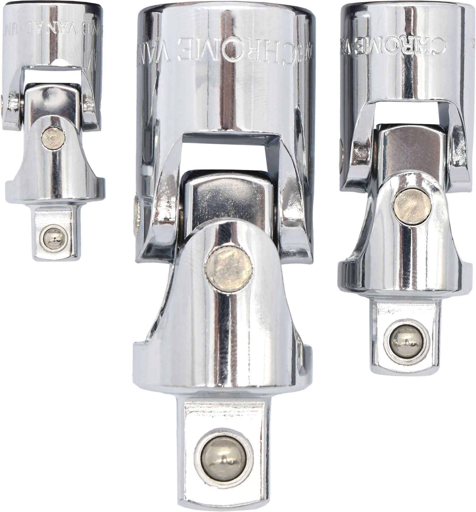 3pc 1/4”, 3/8” & 1/2” Dr Socket Universal Joint Drive Set
