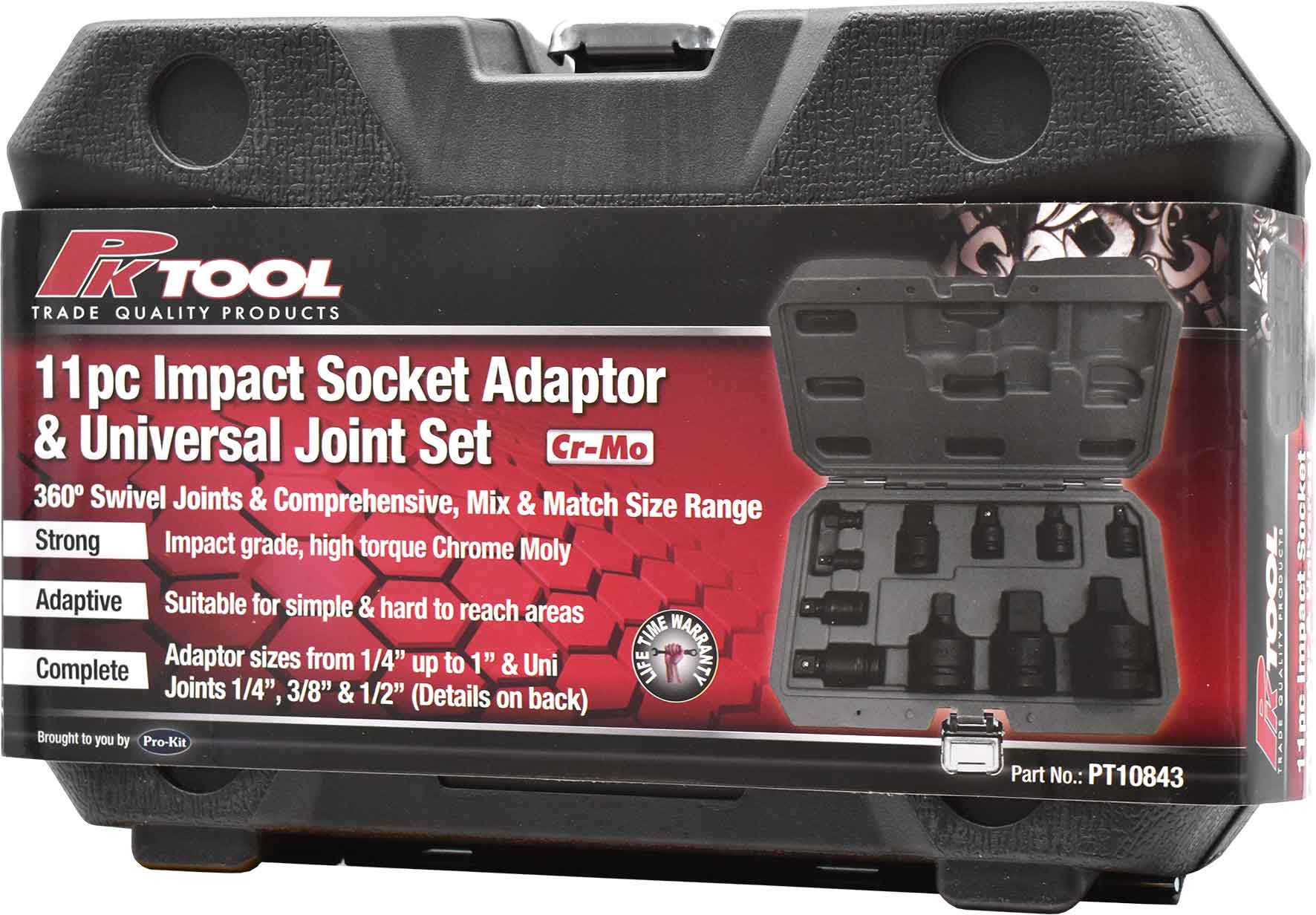 11pc Impact Socket Adaptor & Universal Joint Set