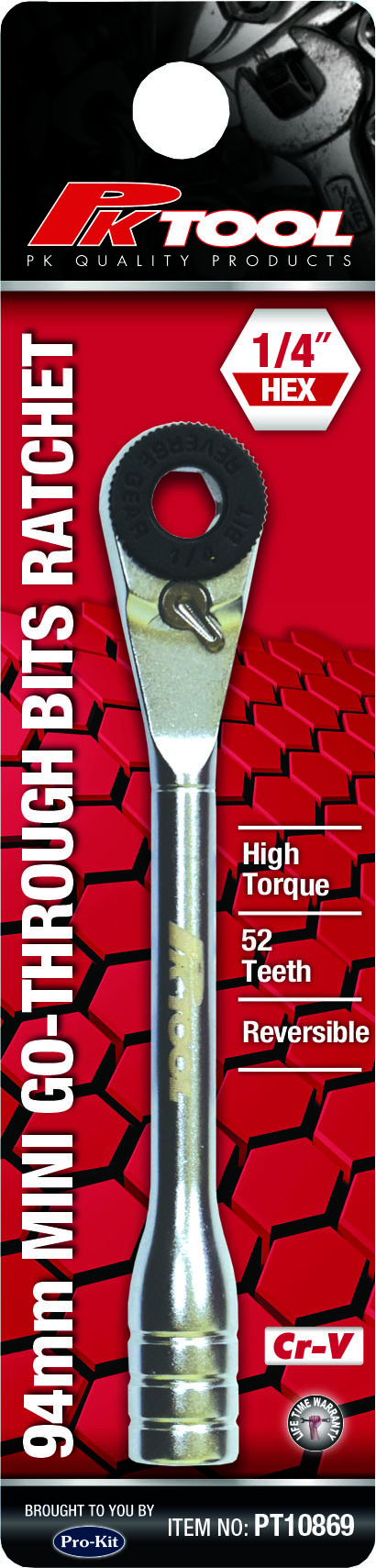 94mm 1/4″ Hex Dr Mini Go-Through Bits Ratchet