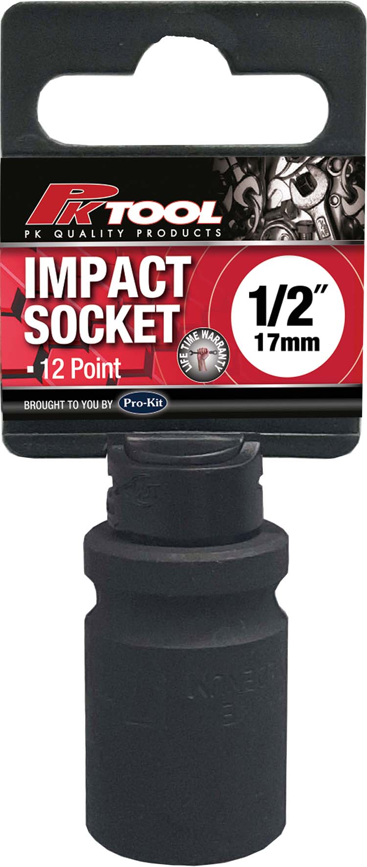 17mm 1/2” DRIVE 12PT METRIC Cr-V IMPACT SOCKET