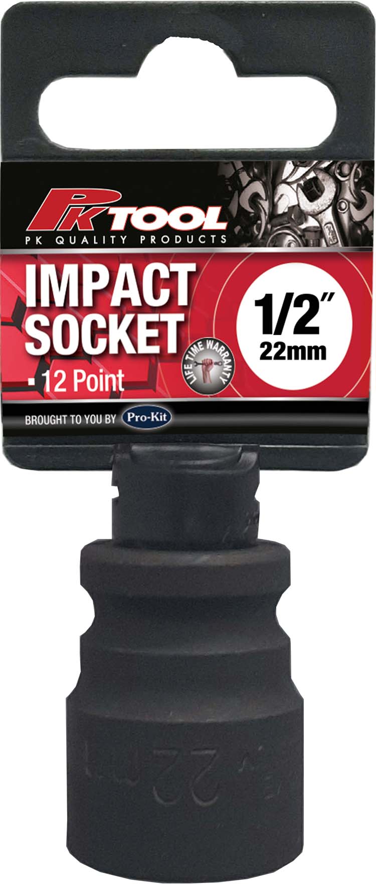 22mm 1/2” DRIVE 12PT METRIC Cr-V IMPACT SOCKET
