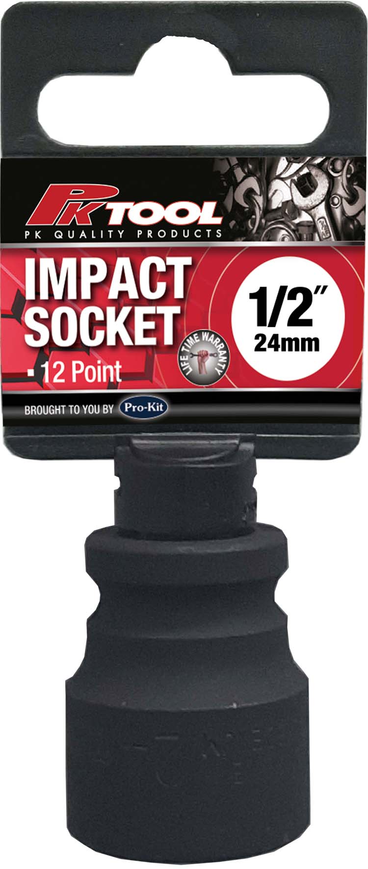 24mm 1/2” DRIVE 12PT METRIC Cr-V IMPACT SOCKET