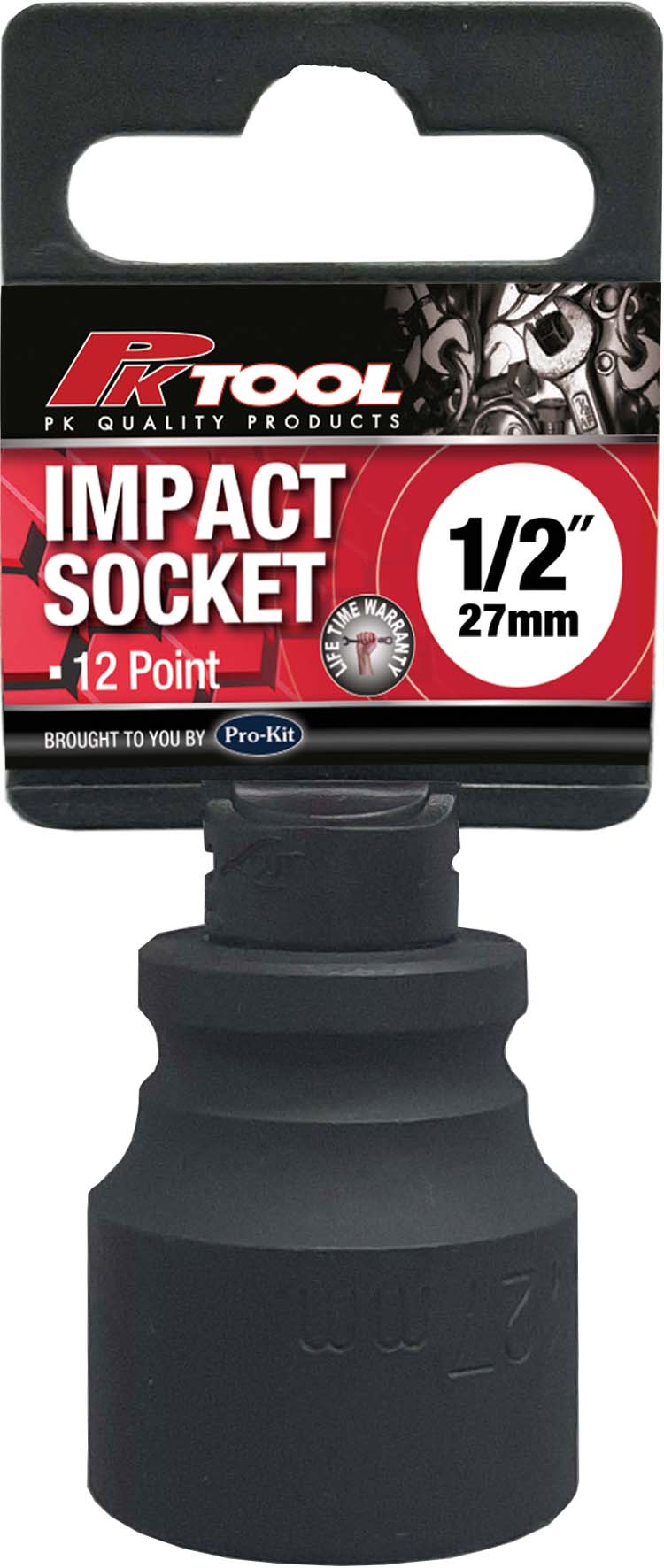 27mm 1/2” DRIVE 12PT METRIC Cr-V IMPACT SOCKET