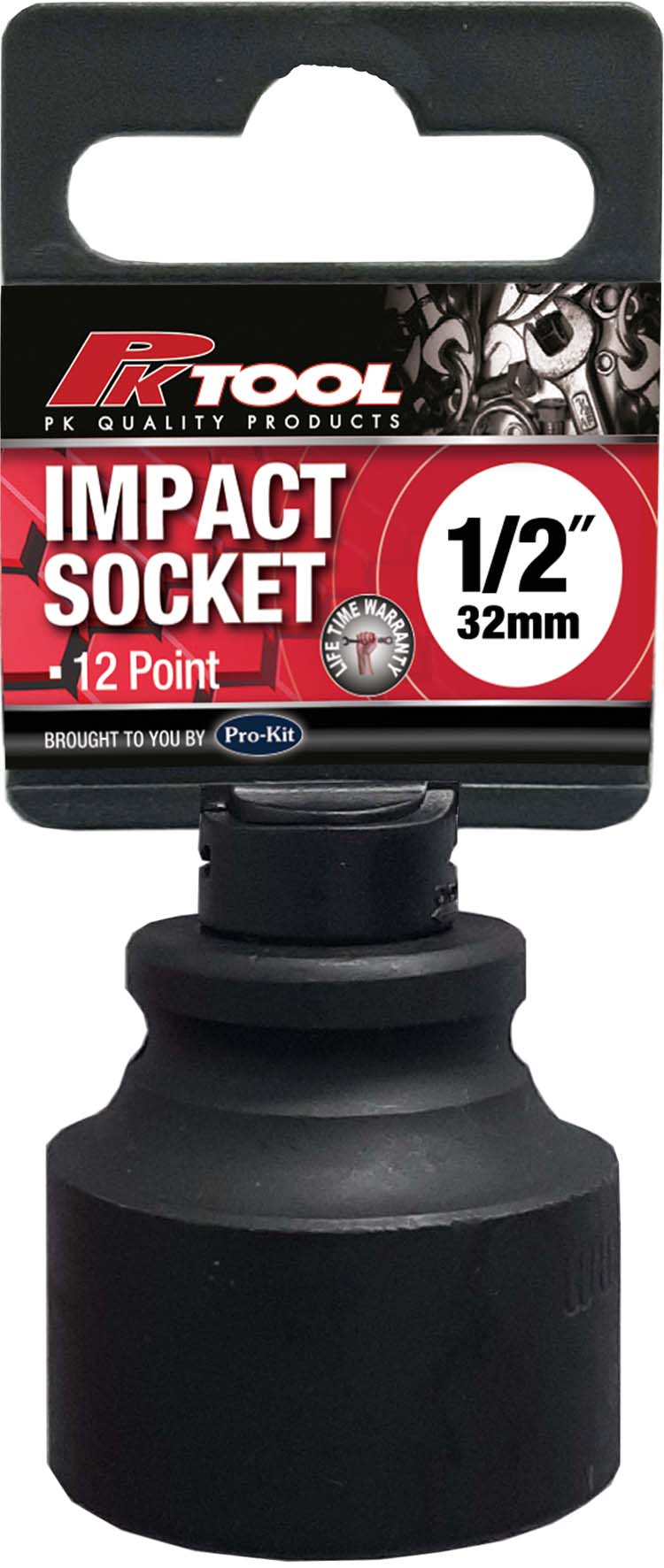 32mm 1/2” DRIVE 12PT METRIC Cr-V IMPACT SOCKET