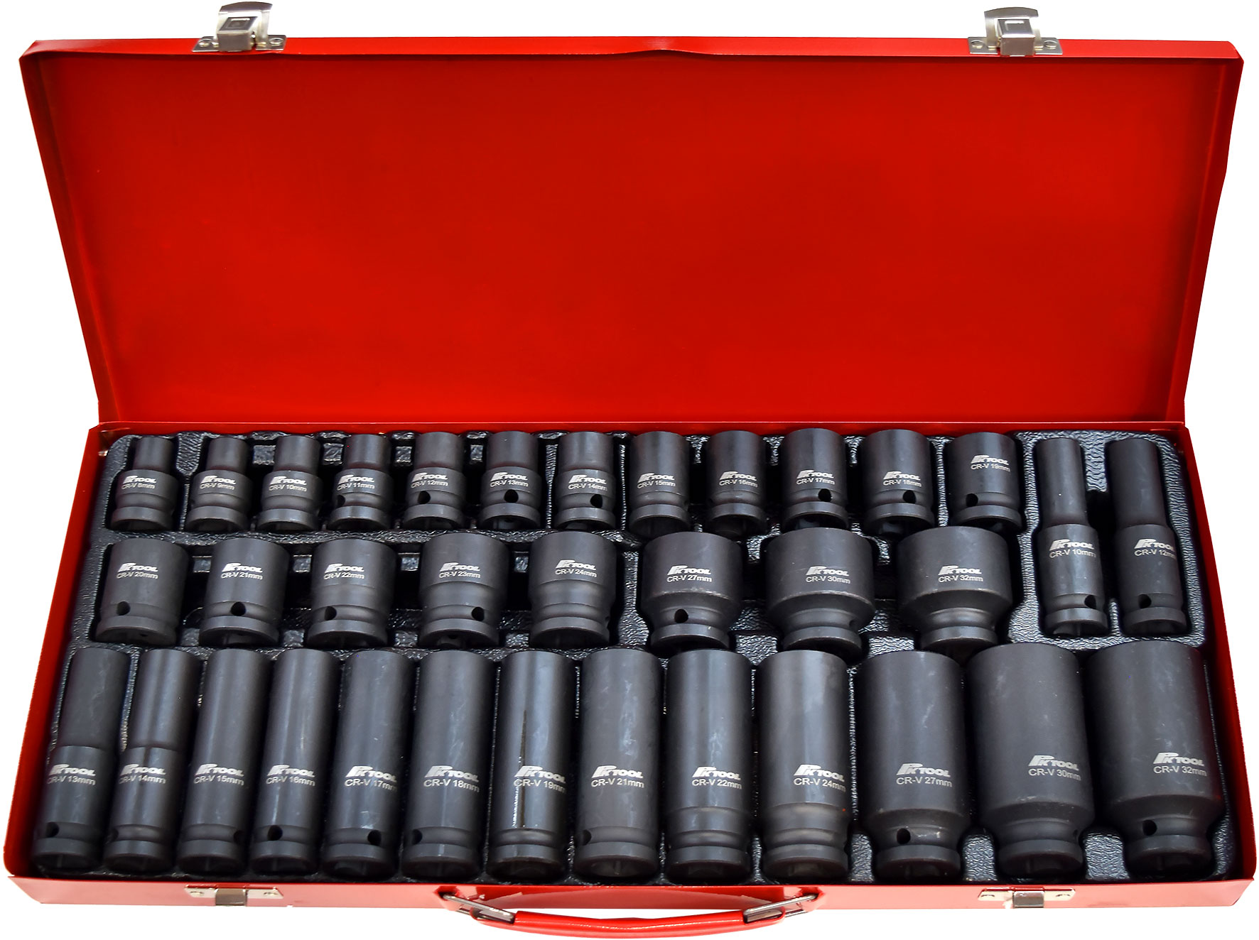 35pc 1/2” Dr Short & Deep Impact Socket Set 6pt