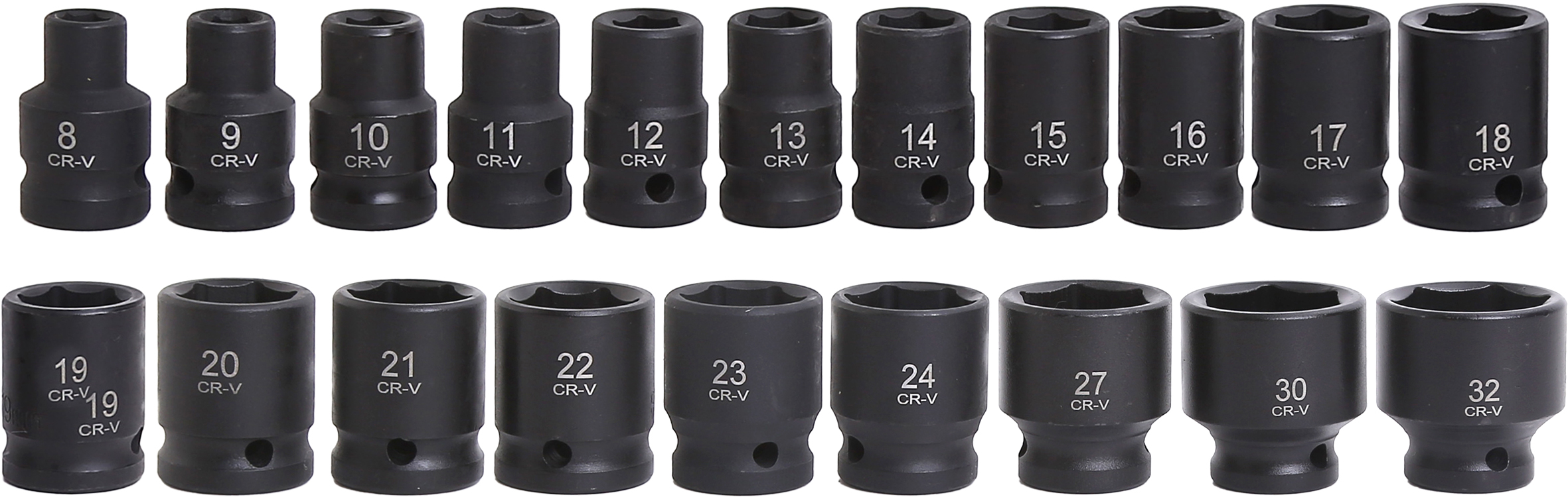 35pc 1/2” Dr Short & Deep Impact Socket Set 6pt