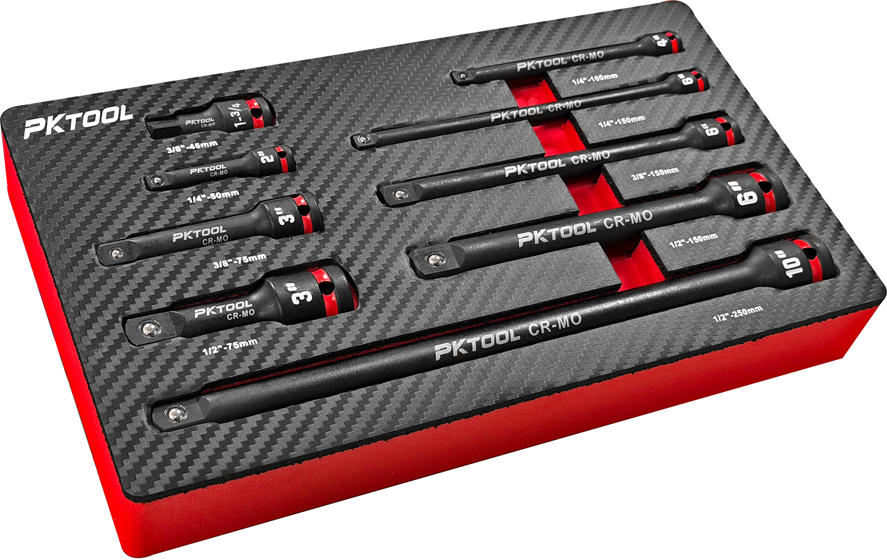 9pc 1/4″, 3/8″ & 1/2″ DrImpact Extension Bar Set