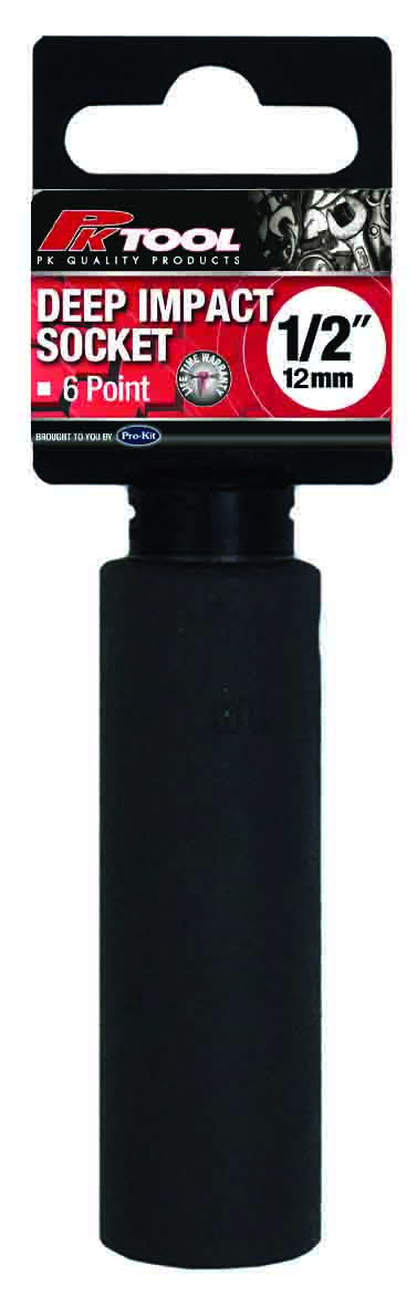 12mm 1/2” DRIVE 6PT METRIC Cr-V DEEP IMPACT SOCKET
