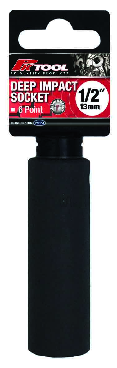 13mm 1/2” DRIVE 6PT METRIC Cr-V DEEP IMPACT SOCKET