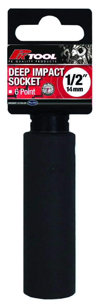 14mm 1/2” DRIVE 6PT METRIC Cr-V DEEP IMPACT SOCKET