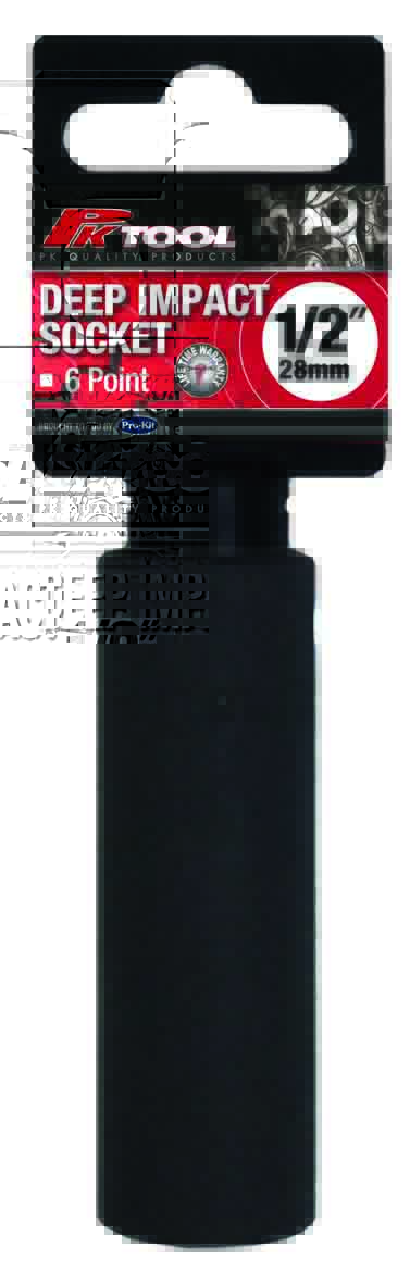 28mm 1/2” DRIVE 6PT METRIC Cr-MO DEEP IMPACT SOCKET