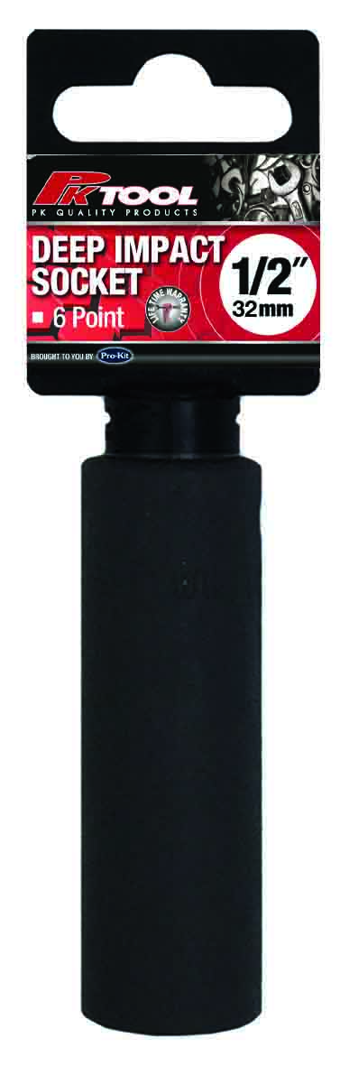 32mm 1/2” DRIVE 6PT METRIC Cr-MO DEEP IMPACT SOCKET