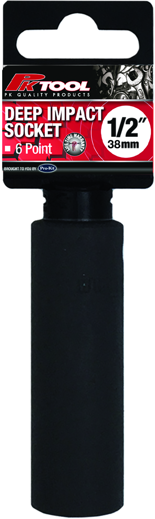 38mm 1/2” DRIVE 6PT METRIC Cr-MO DEEP IMPACT SOCKET